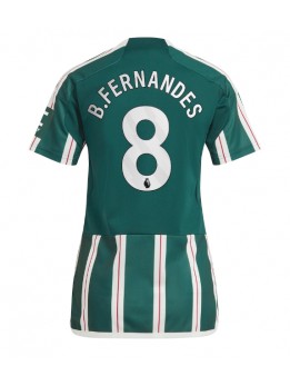 Manchester United Bruno Fernandes #8 Replika Borta Kläder Dam 2023-24 Kortärmad